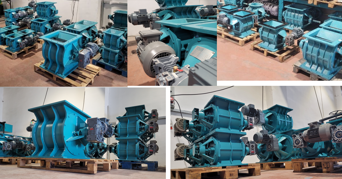 Pnömatik taşıma hatları için yüksek dayanımlı rotary valf (yıldız besleyici, hava kilidi) modelleri – endüstriyel kullanım