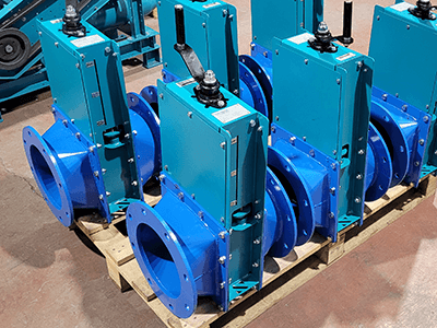 Dairesel flanş bağlantılı manuel sürgülü vana – şiber bıçaklı klape – endüstriyel toz ve granül hatları için